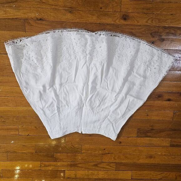 Karl Lagerfeld A Line Embroidered Skirt Size 10 White - Picture 7 of 8